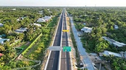 Dự án cao tốc Mỹ Thuận - Cần Thơ nhìn từ trên cao