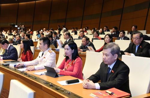 Các đại biểu tham dự phiên khai mạc Kỳ họp thứ nhất, Quốc hội khóa XVI. Ảnh: ĐĐBQH