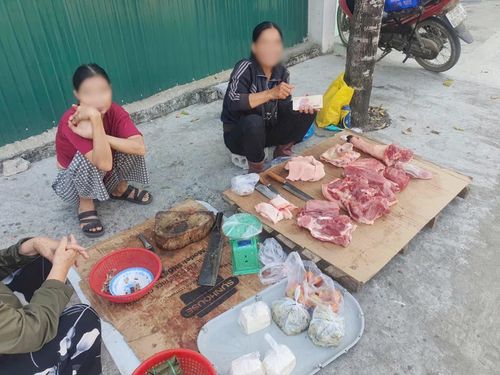 Tình trạng bán thịt động vật, sản phẩm động vật tại địa điểm không được phép kinh doanh vẫn còn diễn ra - Ảnh: B.T