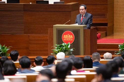 Chủ tịch Quốc hội Trần Thanh Mẫn phát biểu khai mạc. Ảnh: Phạm Thắng
