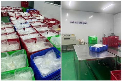 Một số loại hóa chất, bột không rõ nguồn gốc mà các đối tượng dùng để sản xuất mỹ phẩm giả.