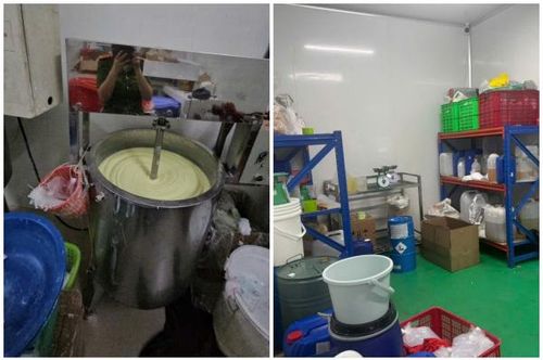Máy móc, thiết bị để sản xuất mỹ phẩm giả.