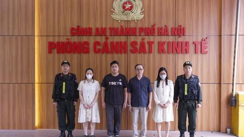 4 đối tượng bị khởi tố trong vụ án xảy ra tại công ty Công ty TNHH Bảo Tín Minh Châu. Ảnh: CAHN