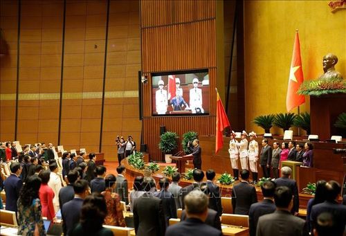 Thủ tướng Chính phủ Lê Minh Hưng tuyên thệ nhậm chức. Ảnh: Thống Nhất/TTXVN
