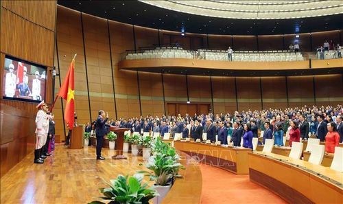 Thủ tướng Chính phủ Lê Minh Hưng tuyên thệ nhậm chức. Ảnh: Phạm Kiên/TTXVN