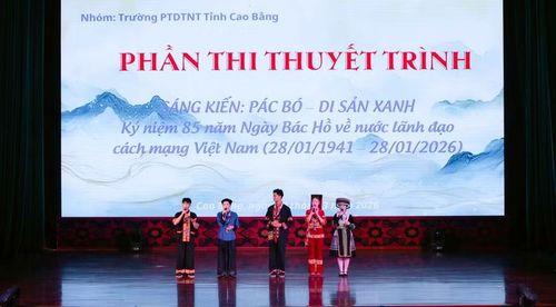 Phần thi của Trường Phổ thông dân tộc nội trú tỉnh Cao Bằng.