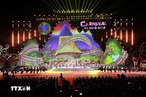 Hình ảnh tại lễ khai mạc Carnaval Hạ Long 2025. (Ảnh: Đức Hiếu/TTXVN)