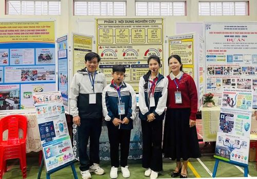Trường THCS Phúc Trạch vinh dự đạt giải ba tại cuộc thi nghiên cứu khoa học kỹ thuật học sinh trung học cấp tỉnh - Ảnh: L.Chi