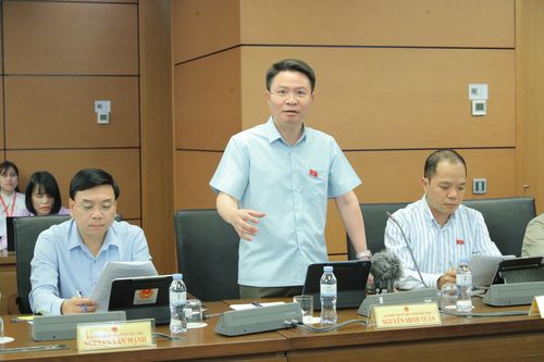 ĐBQH Nguyễn Minh Tuấn (Phú Thọ) phát biểu ý kiến. Ảnh: Hồ Long