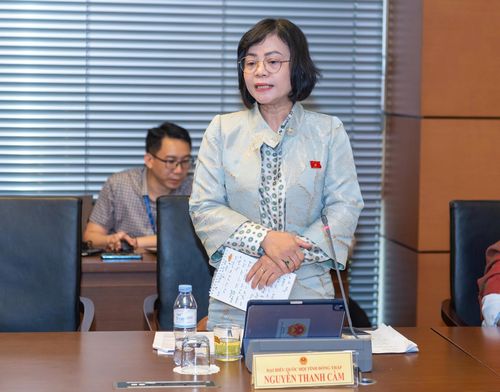 ĐBQH Nguyễn Thanh Cầm (Đồng Tháp) phát biểu. Ảnh: Mạnh Hưng