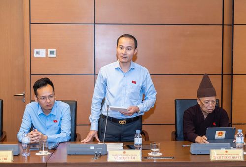 ĐBQH Vũ Ngọc Lâm (Quảng Ninh) phát biểu. Ảnh: Mạnh Hưng