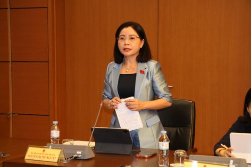 Đại biểu Nguyễn Thị Thu Nguyệt (Đắk Lắk) phát biểu. Ảnh: Đắc Trường