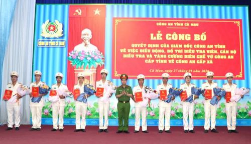 Nhiều cán bộ Phòng CSHS Công an tỉnh được điều động về Công an cơ sở. 