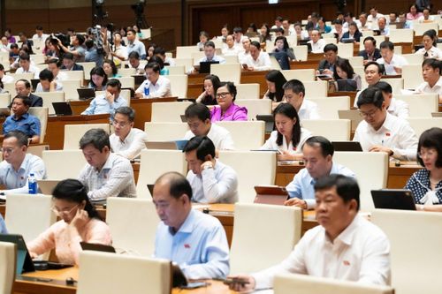 Các đại biểu Quốc hội tham dự phiên họp chiều 8-4. Ảnh: quochoi.vn