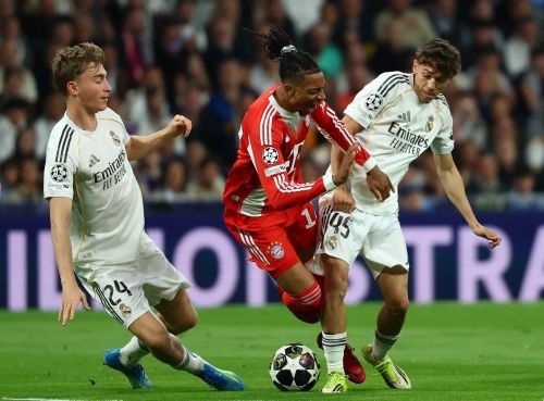  Olise chơi hay trong ngày Bayern thắng Real Madrid ngay tại Bernabeu. 