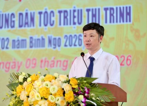 Giám đốc Sở Văn hóa, Thể thao và Du lịch Lê Văn Trung khẳng định vai trò, ý nghĩa của cuộc khởi nghĩa Bà Triệu.