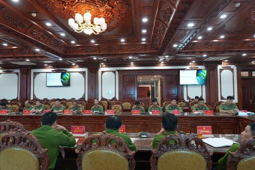 Quang cảnh hội nghị tại điểm cầu Lâm Đồng