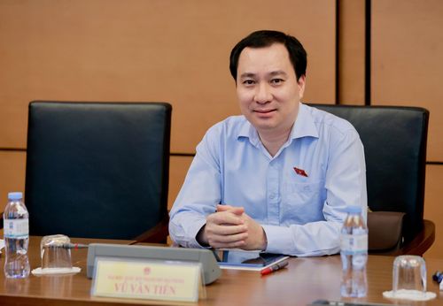 Đại biểu Vũ Văn Tiến (Đoàn TP Hải Phòng). Ảnh: Trang Trần.