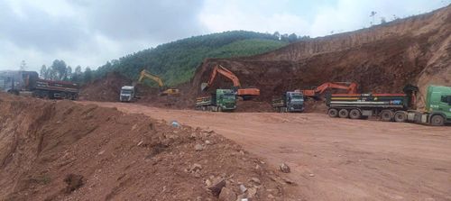 Khu vực Công ty TNHH Bất động sản Thành Nam khai thác tài nguyên đất. Ảnh: CACC
