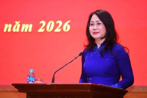 Bộ trưởng Lâm Thị Phương Thanh phát biểu (Ảnh: Việt Hùng).