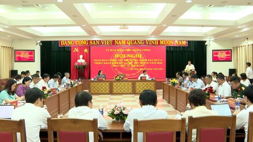 Hội nghị giao ban công tác kiểm tra, giám sát quý I đối với các đơn vị thuộc khu vực Vụ Địa bàn V theo dõi. Ảnh: TẤN YÊN