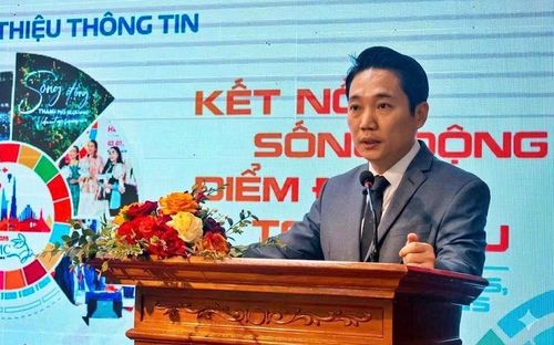 Phó Giám đốc Sở Du lịch Thành phố Hồ Chí Minh Hồ Chí Minh Lê Trương Hiền Hòa phát biểu tại sự kiện.