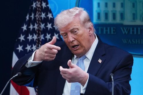 Tổng thống Mỹ Donald Trump tại phòng họp báo James Brady, Nhà Trắng, ngày 6/4/2026. (Ảnh tư liệu: AP/Julia Demaree Nikhinson) 