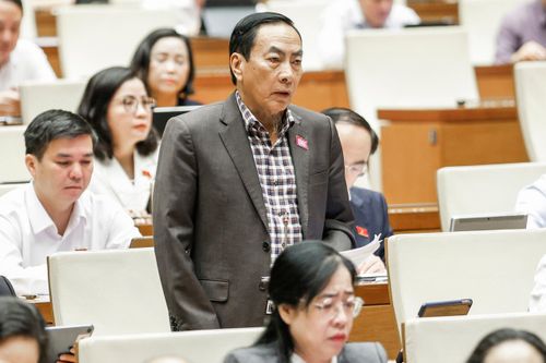  ĐB Phạm Văn Hòa phát biểu tại Quốc hội sáng 11-4. Ảnh: VIẾT CHUNG 