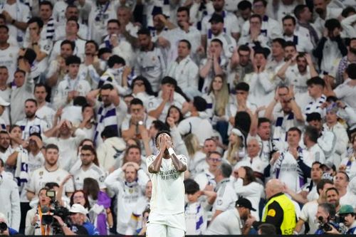 Vinicius có phong độ không tốt trong trận lượt đi trước Bayern. Ảnh: AP