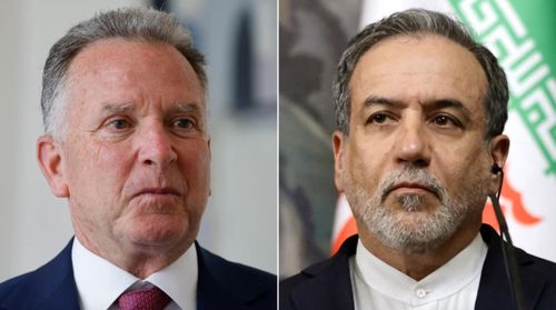 Đặc phái viên Mỹ Steve Witkoff và Ngoại trưởng Iran Abbas Araghchi tham gia đàm phán tại Pakistan. Ảnh: Getty Images