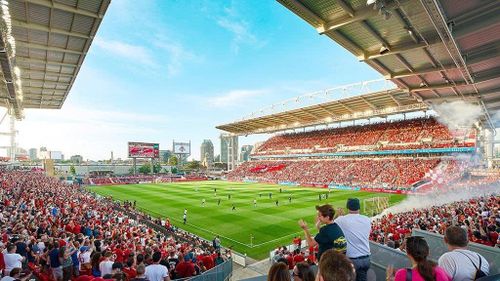 Một trận đấu diễn ra trên sân BMO Field tại Toronto, Canada. Ảnh: Gensler.com