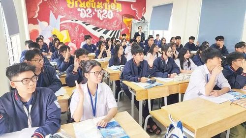 Tiết học sôi nổi của học sinh Trường THPT Tiền Phong (thành phố Hà Nội).