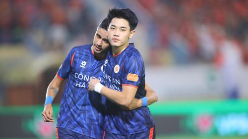 Đình Bắc ghi bàn cho CLB Công an Hà Nội.