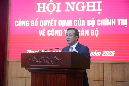 Tân Bí thư Tỉnh ủy Thanh Hóa Lê Đức Thái phát biểu nhận nhiệm vụ
