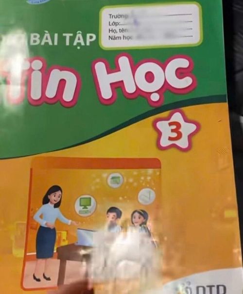 Bìa cuốn sách có đường link trang web có nội dung không phù hợp. Ảnh: N. Vương