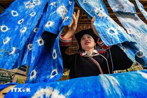 Sắc màu văn hóa dân tộc Dao Tiền ở Phú Thọ. (Ảnh: Trọng Đạt/TTXVN)