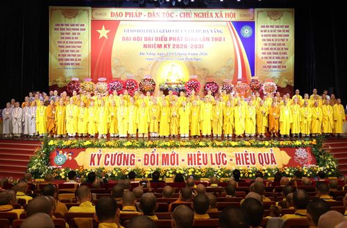 Đại hội ra mắt Ban Trị sự Giáo hội Phật giáo Việt Nam thành phố Đà Nẵng lần thứ I, nhiệm kỳ 2026 - 2031. Ảnh: NGỌC HÀ