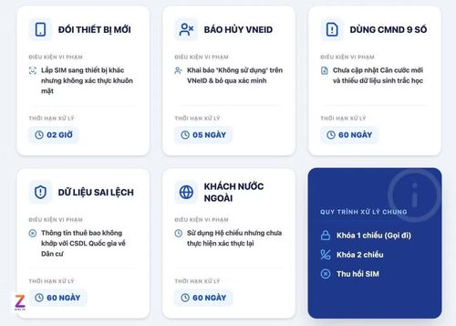 Những trường hợp cần xác thực và chuẩn hóa thông tin thuê bao với nhà mạng. Đồ họa: Xuân Sang/Znews