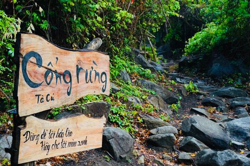 Cổng rừng Tà Cú - nơi bắt đầu cho chuyến trekking