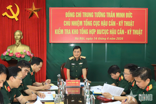 Trung tướng Trần Minh Đức kết luận buổi kiểm tra.