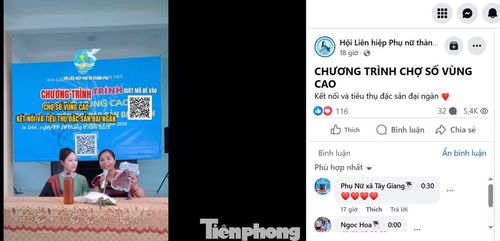 Phiên livestream “Đặc sản đại ngàn” giúp các chủ thể kinh tế là phụ nữ dân tộc thiểu số quảng bá đặc sản địa phương.
