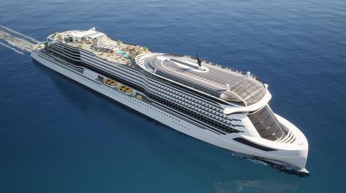 Tàu du lịch chạy điện 100% Project Vision. Ảnh: Meyer Werft