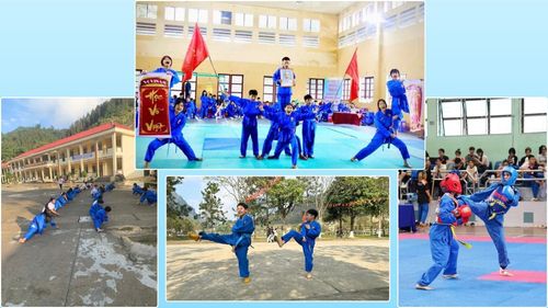 Nhiều thanh thiếu nhi ở Si Ma Cai được truyền đam mê môn võ Vovinam khi tham gia Câu lạc bộ Vovinam - Việt võ đạo Si Ma Cai.