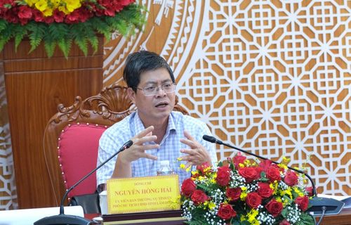 Ủy viên Ban Thường vụ Tỉnh ủy, Phó Chủ tịch UBND tỉnh Nguyễn Hồng Hải chủ trì buổi làm việc