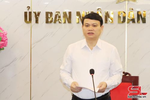 Đồng chí Đặng Ngọc Hậu phát biểu tại cuộc làm việc.