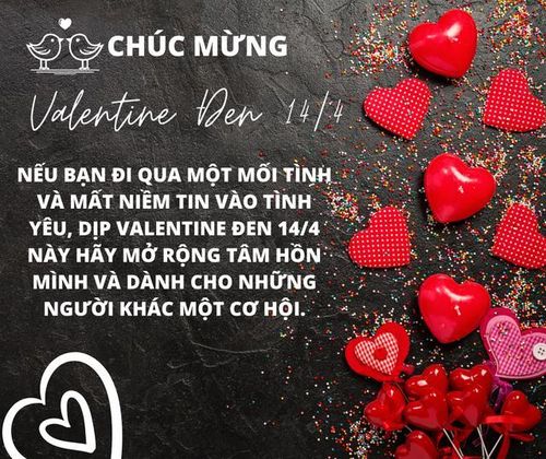 Những mẫu thiệp Valentine 14/4 - Valentine đen đẹp nhất 2026.