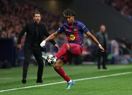  Lamine Yamal trong trận gặp Atletico Madrid. 
