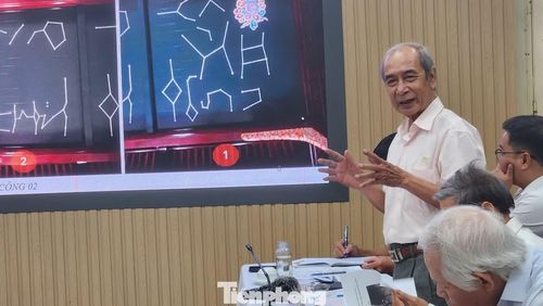 Nhà nghiên cứu Nguyễn Xuân Hoa nêu ý kiến tại cuộc đối thoại. Ảnh: Ngọc Văn.