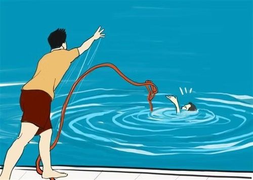 Sử dụng phao có dây kéo hoặc dây thừng để cứu người bị nạn.