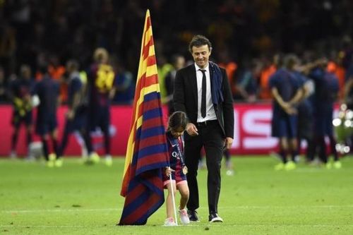 HLV Luis Enrique từng để lại dấu ấn khi dẫn dắt Barcelona với chức vô địch Champions League mùa 2014/15. Ảnh: Reuters.